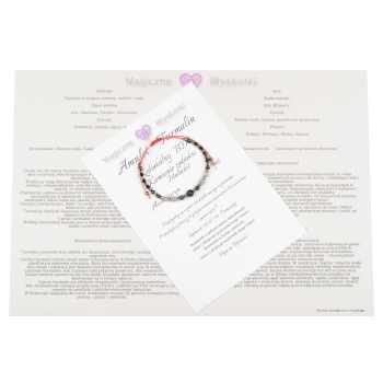 Bransoletka celebrytka TURMALIN + znak zodiaku BYK zodiak